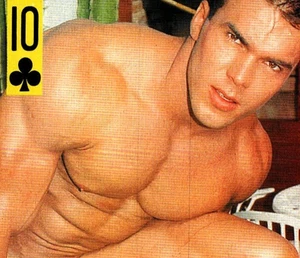 Carta collezionabile erotica vintage dotata modello nudo maschile interesse gay - Foto 1 di 2