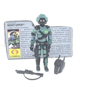 Night Viper V1 100% completo come nuovo G.I. Joe action figure sfusa vintage Hasbro - Foto 1 di 23