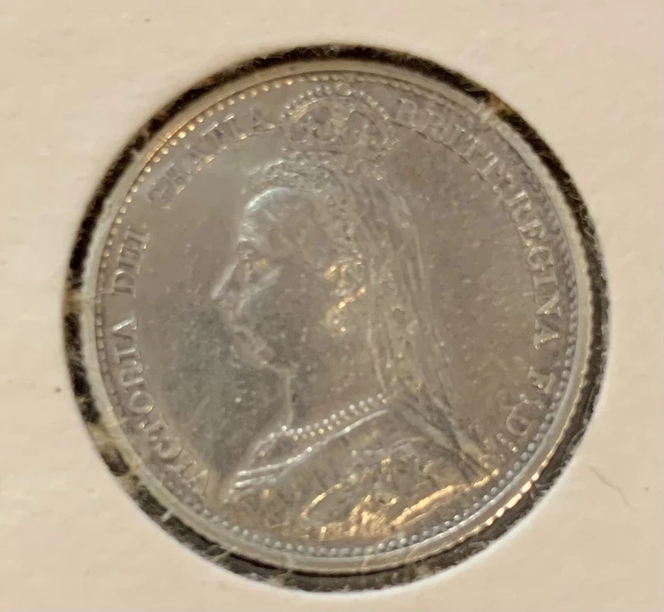 Extremely Fine 1887 Great Britain Golden Jubilee 6-Pence (Silver ) - Image 1 of 2