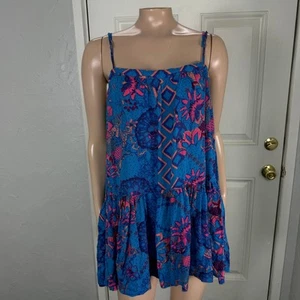 Vestido para mujer Free people Get a Clue M viscosa floral boho mini línea A G4-10 - Imagen 1 de 7