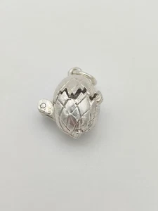 Vintage 925 Sterling Silber Ei Charm Anhänger  - Bild 1 von 3