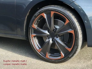 8x19 Zoll ET49 Felgen-Aufkleber passend für CUPRA LEON Felgen Rim Decal - Picture 1 of 22