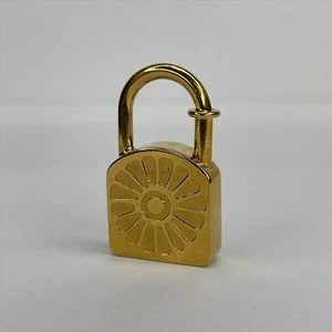 HERMES Cadena Accesorios Candado Dorado Girasol Le Soleil 1994 - Imagen 1 de 10