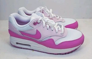 Nike Air Max 1 GS White/Playful Pink/Pink Foam Size 6Y FZ3559 100 - Picture 1 of 5