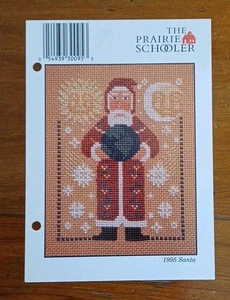 Cartoncino 1995 "The Prairie Schooler" Babbo Natale modello punto croce contato - Foto 1 di 1