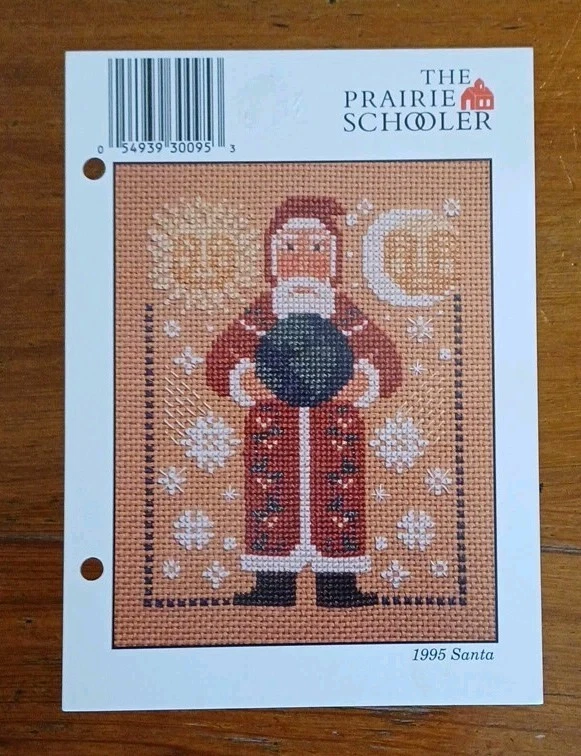 1995 "The Prairie Schooler" Santa Counted Cross Stitch Pattern Cardstock - Image 1 of 1