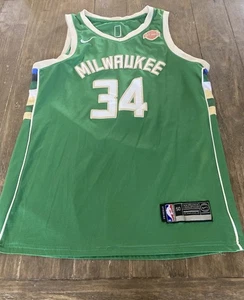 Maglia Giannis Antetokounmpo Milwaukee Bucks NBA Nike taglia 50 grande colore verde - Foto 1 di 3