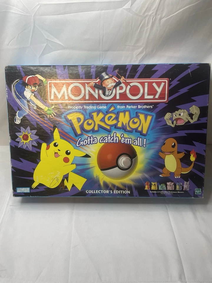 Juego de Mesa MONOPOLY Pokemon Edición Coleccionista 100% COMPLETO! Usado en excelente estado vintage 1999 Foto 1 de 4