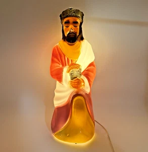 Wise Man King Blow Mold 18 General Foam Plastics Nativity Christmas Light Up USA - Picture 1 of 24
