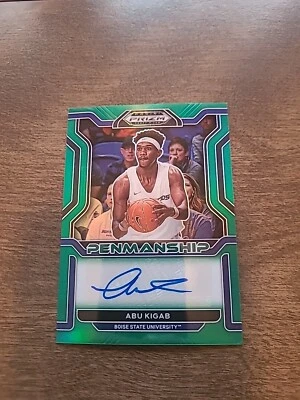 Nice 2022 Panini Prizm Abu Kigab Green Prizm Rookie Auto - Image 1 of 2