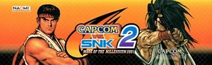 Capcom vs. SNK 2 Arcade Marquee/Sign (Arcade1Up 17.75" x 5") - Picture 1 of 3