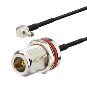 N Female to TS9 Male pigtail cable RG174 20cm for Huawei 4G LTE Sierra Wireless - Picture 1 of 3