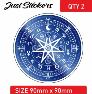 Wiccan symbol of protection. Blue Mandala Car sticker bumper sticker , skate , - Picture 1 of 1