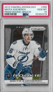 Nikita Kucherov RC PSA 10 2013-14 Panini Prizm Rookie Anthology Card #390 T.B. - Foto 1 di 1