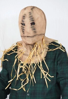 Halloween Scarecrow Mask Costume Latex Realistic Mask Scary Adult Men's - Image 1 of 4