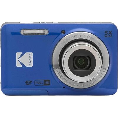 KODAK PIXPRO FZ55-BL 16MP Digital Camera 5X Optical Zoom 28mm Wide Angle Blue - Image 1 of 4