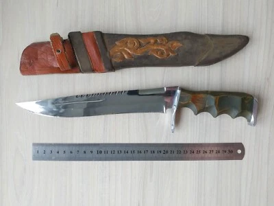 Cuchillo grande funda de madera arte penitenciario URSS hecho a mano Foto 1 de 4
