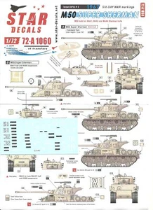 Star Decals 1/72 Israeli AFVs 5 - M50 Super Sherman - Six Day War 1967 - Picture 1 of 1