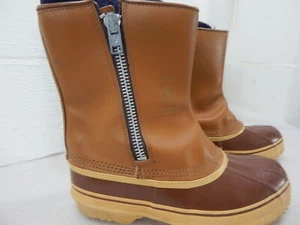 Vintage Kaufman Sorel SIOUX Leather/Rubber/Zipper Duck Boots Size 8 REAL DEAL - Picture 1 of 8