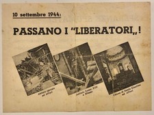 RSI “PASSANO I LIBERATORI...!” volantino di propaganda Rep. Sociale Italiana