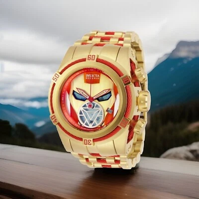 Invicta Reserve Bolt Zeus Marvel Iron Man 52mm Steel Swiss Mvt Blue Watch New - Image 1 of 4