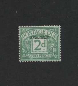 1914 2d BLUE GREEN POSTAGE DUE COLOUR TRIAL 'SPECIMEN' OVERPRINT M/MINT. SG D4 - Picture 1 of 1