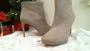 FOREVER 21 halbhohe Stiefel BIEGE HELLBRAUN Größe 10 M Absatz  - Bild 1 von 8