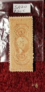 USA Revenue Stamp 25 Cent SC#R50C. - Picture 1 of 1