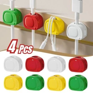 4Pcs Self Adhesive Mini Storag Clips Power Cord Charging Line - Photo 1/7
