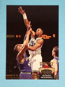 1992-93 Topps Stadium Club RC Alonzo Mourning Charlotte Hornets #297 🏀 - Picture 1 of 2