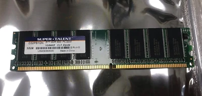 Super Talent 1GB D32PB1GN STT DDR 400 PC3200 - USM090805000 - Image 1 of 3