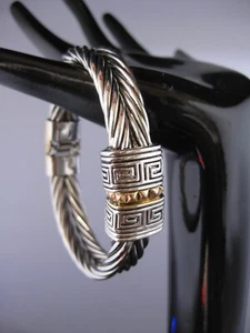 Vintage Silver Tone Cuff Bracelet Bangle - Picture 1 of 7