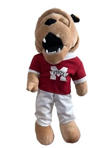 Mascotte Bulldogs di Stato del Mississippi. Marrone e bianco. Peluche 16". Gambe-braccia mobili - Foto 1 di 10