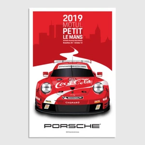PORSCHE IMSA PETIT LE MANS ROAD ATLANTA 2019 RACE POSTER 12" x 18" COCA COLA - Picture 1 of 3