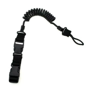 Tactical Heavy Duty Pistol Lanyard Coiled Elastic Quick Release Pistol Sling - Picture 1 of 15