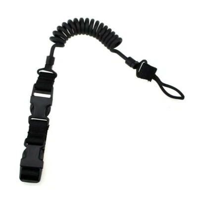 Tactical Heavy Duty Pistol Lanyard Coiled Elastic Quick Release Pistol Sling - Image 1 of 4