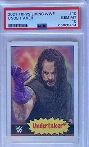 🔥PSA 10 GEM MINT- POP 20🔥2021 TOPPS LIVING SET WWE THE UNDERTAKER WWF HOF - Picture 1 of 1