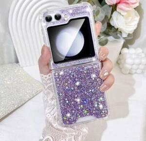 Girly Glitter Case For Samsung Galaxy Z Flip 5 Shockproof Soft Cover - Picture 1 of 6