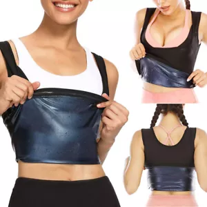 Women Body Shaper Sauna Suit Waist Trainer Polymer Vest Sweat Enhancing Tank Top - Picture 1 of 12