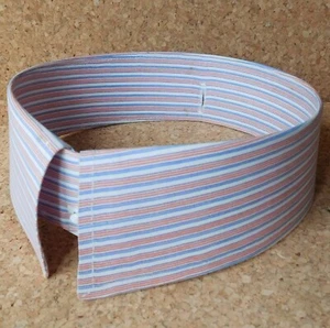 Vintage striped collar size 15.5 red white and blue detachable starched UNUSED - Picture 1 of 2