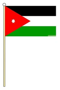 JORDAN medium HAND WAVING FLAG 9"X6" 22.5cm x 15cm - Picture 1 of 1