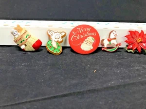 Vintage 5 Punzen/Amerikanische Grüße/verschiedene Weihnachten Anstecknadeln, P-21 - Bild 1 von 6