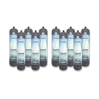 GASFRIGO 10 BOMBOLE CO2 E290 600 GR MONOUSO ALIMENTARE GASATORE ACQUA FRIZZANTE M11X1