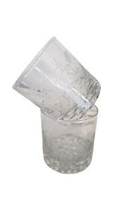Vintage DeKuyper Cactus Juice glass etched Cactus glasses Set of 2 Highball Bar - Picture 1 of 11