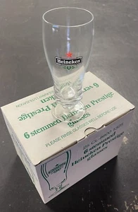 6x Heineken High Quality Beer Glasses Tall Man Cave BRAND NEW STILL IN BOX! - Picture 1 of 5