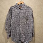 Outrigger Natural Clothing Co. Men's Long Sleeve Button Up Collared Shirt Size L
