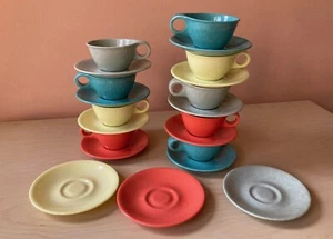 21 LOT Mid Century RUSSEL WRIGHT "RESIDENTIAL" Cups Saucers MCM Multicolor 1954 - Picture 1 of 22