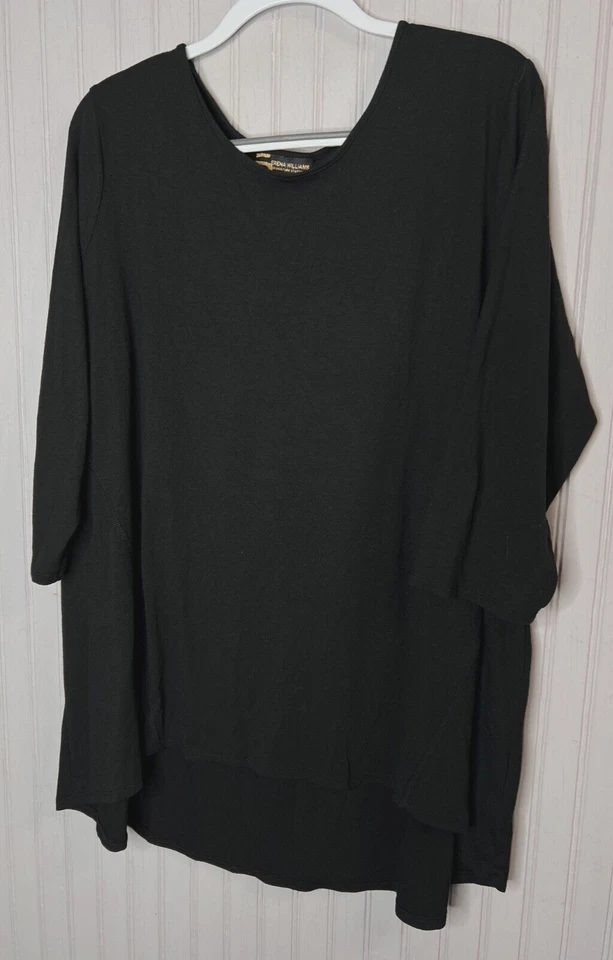 Serena Williams Signature Mujer TOP 1X Negro Clásico Esencial Túnica Generosa Foto 1 de 4