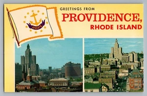 Providence Rhode Island RI Industrial National Park City Views Postcard 1950s - Picture 1 of 2