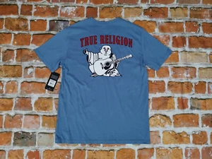NEU*TRUE RELIGION SOMMER T - SHIRT*BUDDHA*JEANS BLAU*GR: L*NEU - Picture 1 of 6